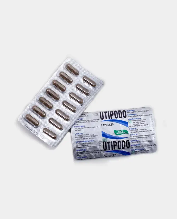 Fafo Herbals Utipodo Herbal Capsules, Blister Pack